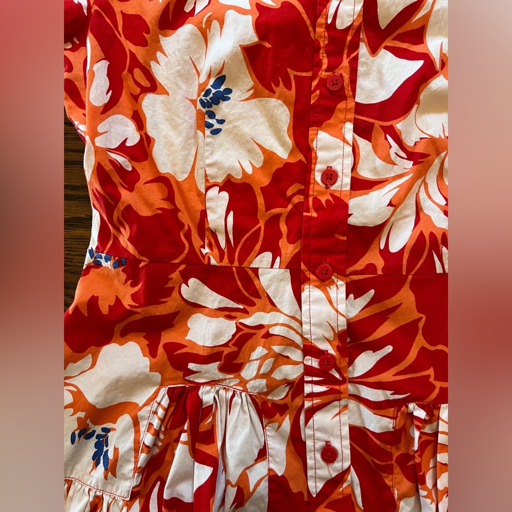 DVF Diane Von Furstenberg Poppy Drop Waist Button Down Dress, 4 - Picture 9 of 11